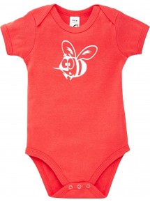 Baby Body Tiere Biene, rot, 3-6 Monate