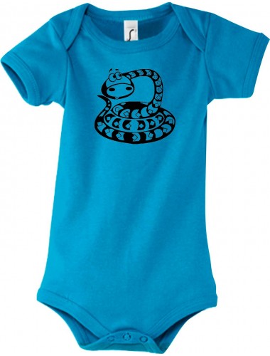 Baby Body Tiere Schlange Snake, hellblau, 3-6 Monate