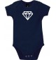 Kids Baby Body mit tollem Motiv Diamant, blau, 12-18 Monate