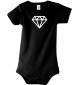 Kids Baby Body mit tollem Motiv Diamant, schwarz, 12-18 Monate