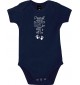 Baby Body zur Geburt mit deinen persönlichen Initialien Handabdruck, Farbe blau, Größe 12-18 Monate