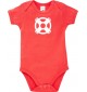Cooler Baby Body Steuerrad, Boot, Skipper, Kapitän, kult, Farbe rot, Größe 12-18 Monate