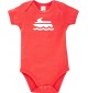 Cooler Baby Body Jetski, Boot, Skipper, Kapitän, kult, Farbe rot, Größe 12-18 Monate