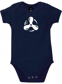 Cooler Baby Body Motorschraube, Boot, Kapitän, kult, Farbe blau, Größe 12-18 Monate