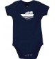 Cooler Baby Body Frachter, Übersee, Boot, Kapitän, kult, Farbe blau, Größe 12-18 Monate
