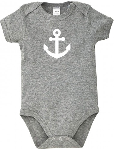 Cooler Baby Body Anker Boot Skipper Kapitän, kult, Farbe grau, Größe 12-18 Monate
