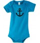 Cooler Baby Body Anker Boot Skipper Kapitän, kult, Farbe hellblau, Größe 12-18 Monate