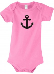 Cooler Baby Body Anker Boot Skipper Kapitän, kult, Farbe rosa, Größe 12-18 Monate
