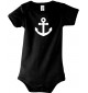 Cooler Baby Body Anker Boot Skipper Kapitän, kult, Farbe schwarz, Größe 12-18 Monate