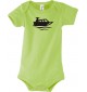 Cooler Baby Body Motorboot, Yacht, Boot, Kapitän, kult, Farbe gruen, Größe 12-18 Monate