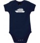 Cooler Baby Body Kreuzfahrtschiff, Passagierschiff, kult, Farbe blau, Größe 12-18 Monate