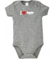Cooler Baby Body I Love Angelkahn, Kapitän, kult, Farbe grau, Größe 12-18 Monate