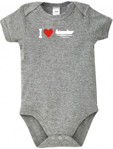 Cooler Baby Body I Love Angelkahn, Kapitän, kult, Farbe grau, Größe 12-18 Monate