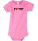 Cooler Baby Body I Love Angelkahn, Kapitän, kult, Farbe rosa, Größe 12-18 Monate