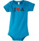 Cooler Baby Body I Love Motorschraube, Kapitän, kult, Farbe hellblau, Größe 12-18 Monate