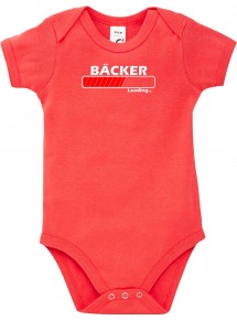 Baby Body Bäcker Loading, Farbe rot, Größe 12-18 Monate