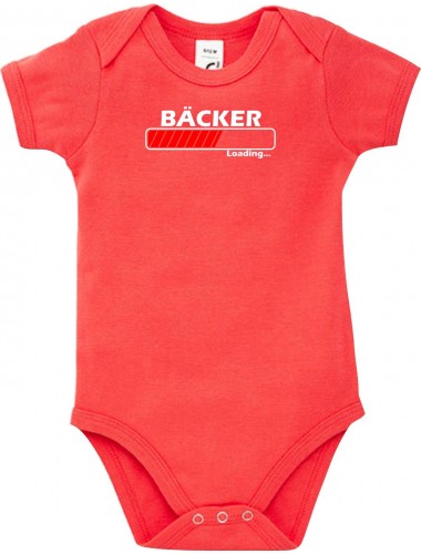 Baby Body Bäcker Loading, Farbe rot, Größe 12-18 Monate