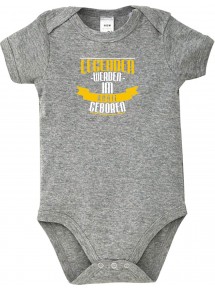 Baby Body Legenden werden im APRIL geboren, grau, 12-18 Monate