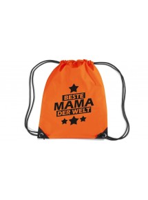 Premium Gymsac beste Mama der Welt, orange