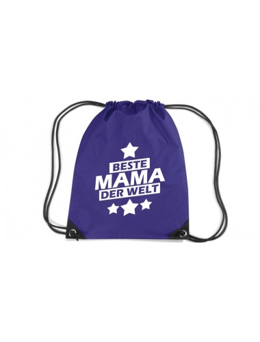 Premium Gymsac beste Mama der Welt, purple