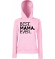 Lady Hooded , BEST MAMA EVER, LightPink, L