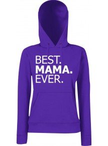 Lady Hooded , BEST MAMA EVER, Purple, L