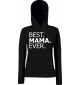 Lady Hooded , BEST MAMA EVER, schwarz, L