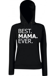 Lady Hooded , BEST MAMA EVER, schwarz, L