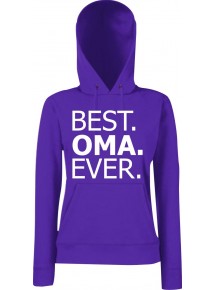 Lady Hooded , BEST OMA EVER, Purple, L