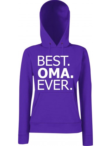 Lady Hooded , BEST OMA EVER, Purple, L