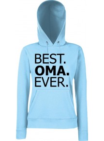 Lady Hooded , BEST OMA EVER, SkyBlue, L