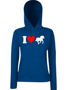 Lady Kapuzensweatshirt Tiere Animals I Love Pferde
