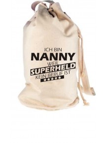 Seesack Ich bin Nanny, weil Superheld kein Beruf ist