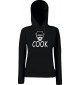 Lady Hooded Cook wanna schwarz, L