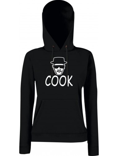 Lady Hooded Cook wanna schwarz, L