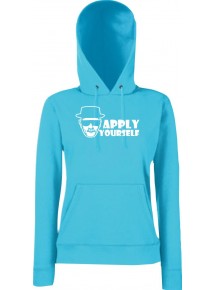 Lady Hooded Apply yourself AzureBlue, L