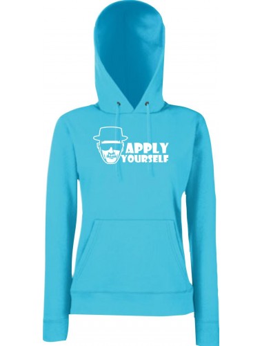 Lady Hooded Apply yourself AzureBlue, L
