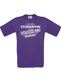 Männer-Shirt Ich bin Studentin, weil Superheld kein Beruf ist