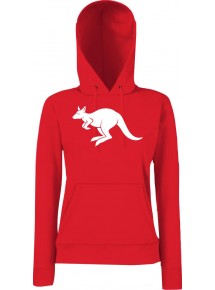 Lady Kapuzensweatshirt Tiere Animals Känguru Größen XS-XXL