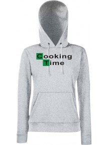 Lady Hooded Cooking Time Cook HeatherGrey, L