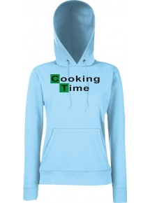 Lady Hooded Cooking Time Cook SkyBlue, L