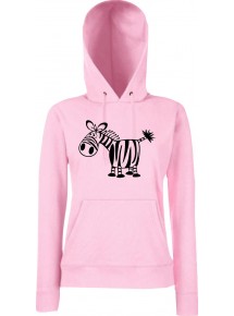 Lady Kapuzensweatshirt Funy Tiere Animals Zebra Größen XS-XXL