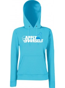 Lady Hooded Apply Yourself Reagenz White AzureBlue, L