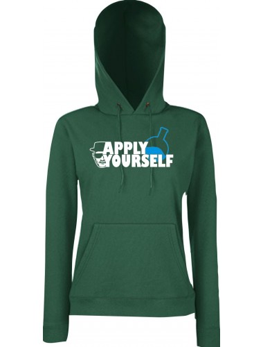 Lady Hooded Apply Yourself Reagenz White BottleGreen, L