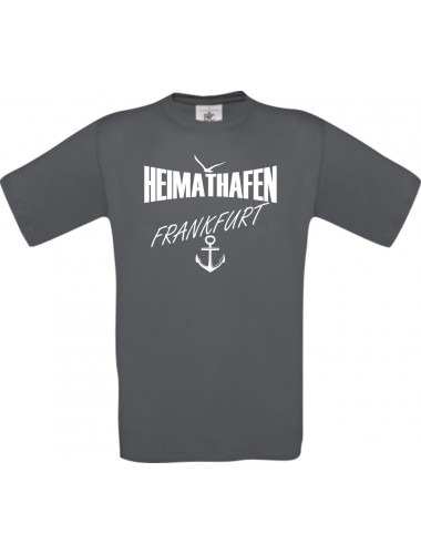 Männer-Shirt Heimathafen Frankfurt  kult, grau, Größe L