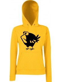 Lady Kapuzensweatshirt Funy Tiere Animals Spatz Vogel Größen XS-XXL