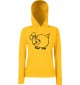 Lady Kapuzensweatshirt Funy Tiere Animals Schwein Sunflower, XS