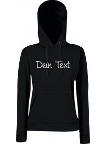 Lady Kapuzensweatshirt Dein Text oder Deine IDEE versehen individuell, Größen XS-XXL