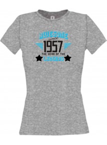 Lady T-Shirt Awesome since 1957 the Year of the Legends, sportsgrey, L