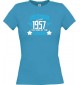 Lady T-Shirt Awesome since 1957 the Year of the Legends, türkis, L